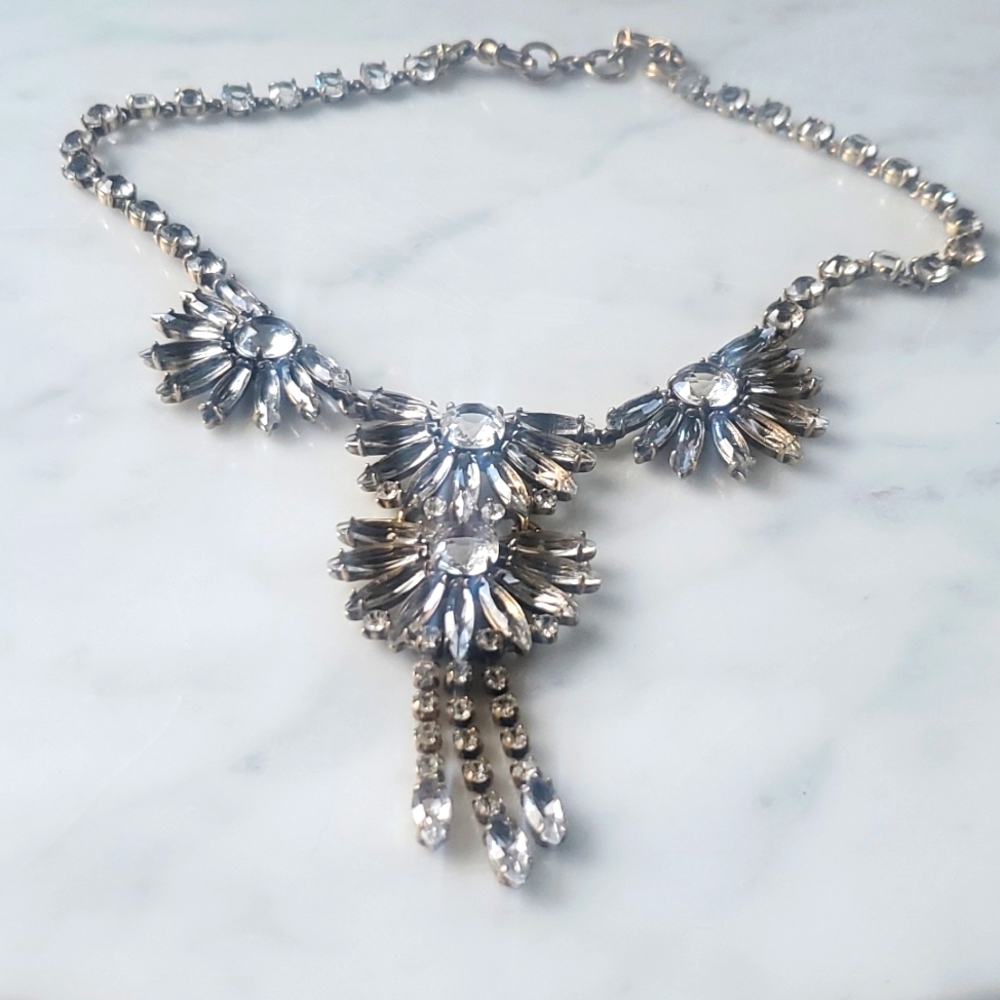 Beautiful Jcrew Statement Rhinestone Necklace - image 4